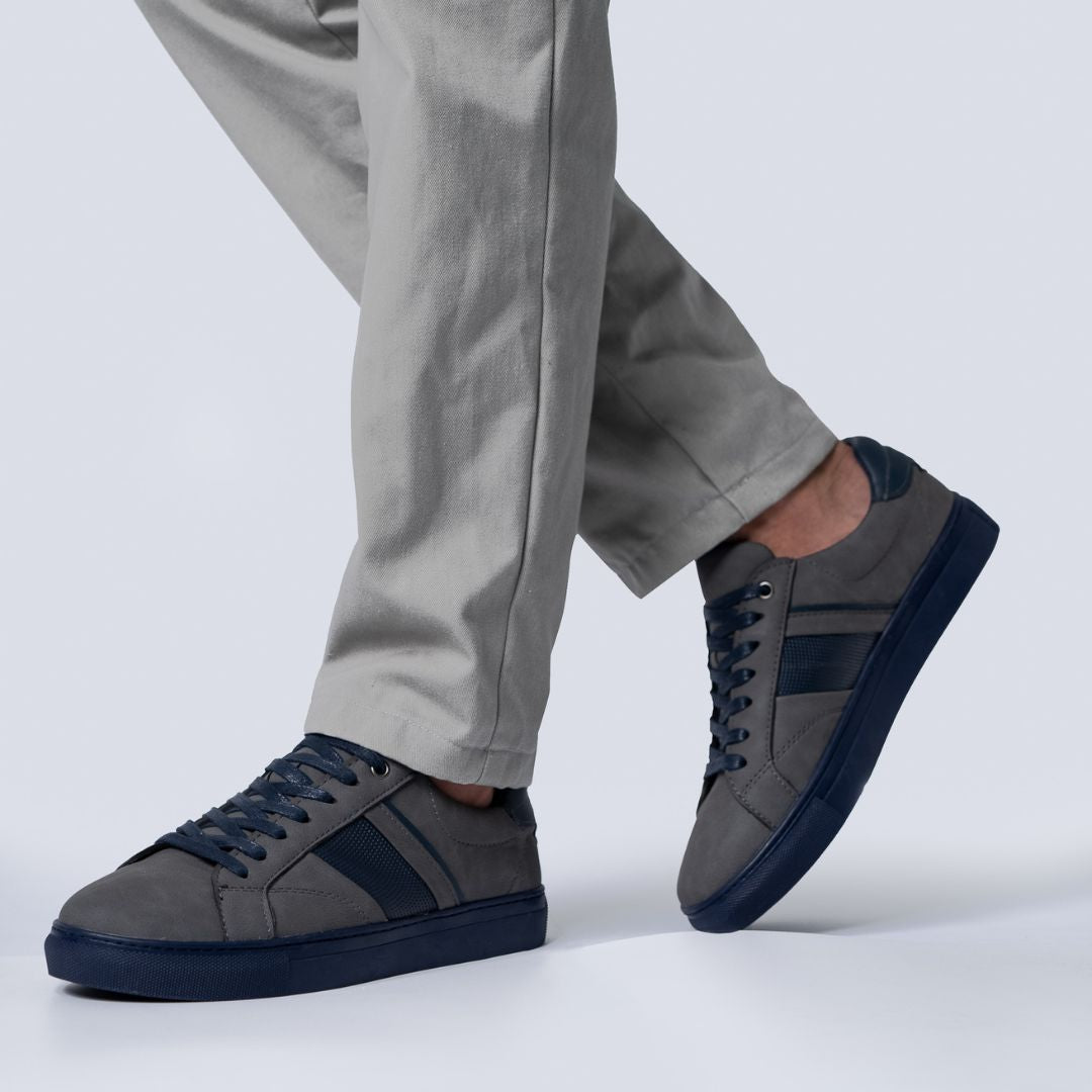 Basket Homme 004 - Nubuck Gris - SB