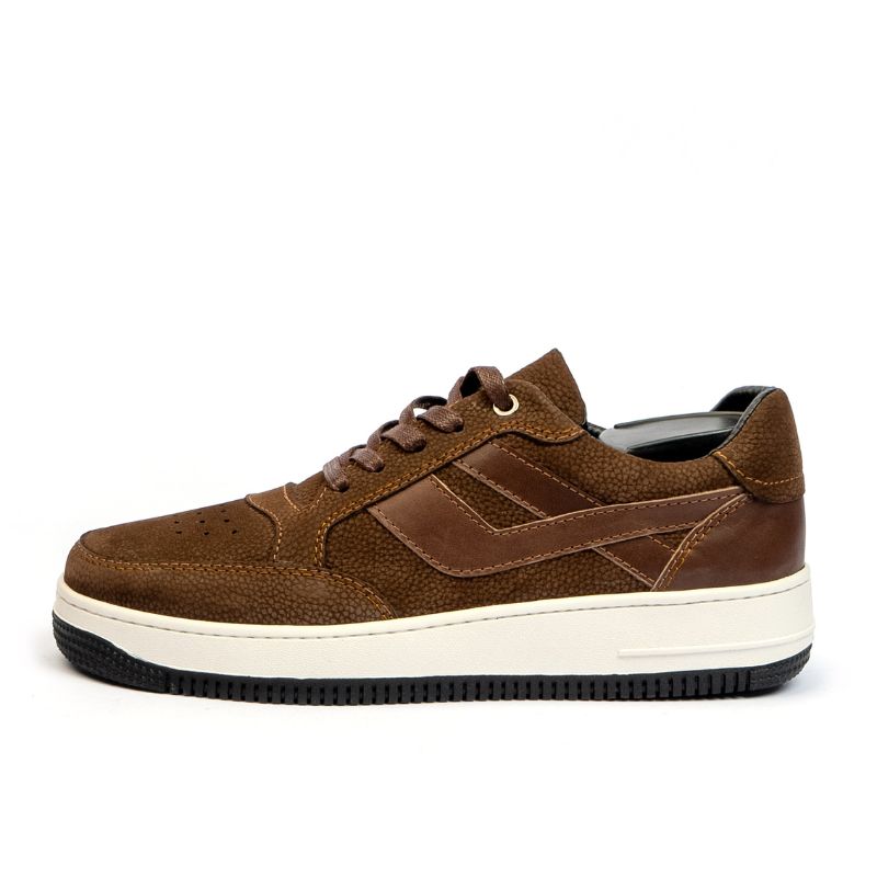 Basket Homme 009 - Cuir Marron Claire