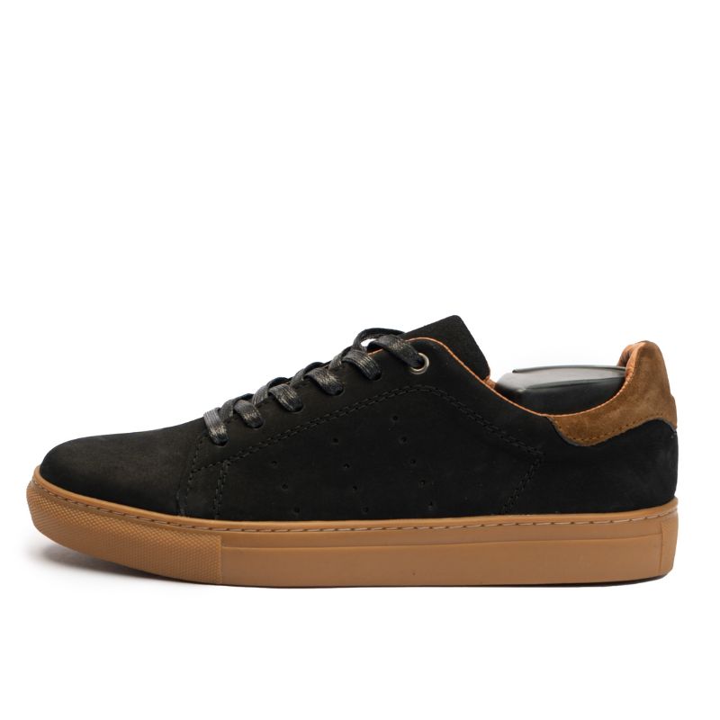 Basket Homme 006 - Nubuck Noir - ST