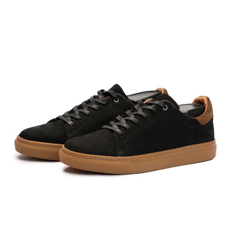 Basket Homme 006 - Nubuck Noir - ST