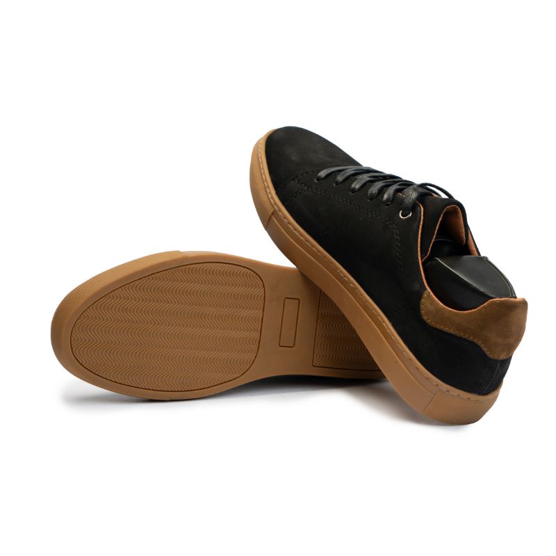 Basket Homme 006 - Nubuck Noir - ST