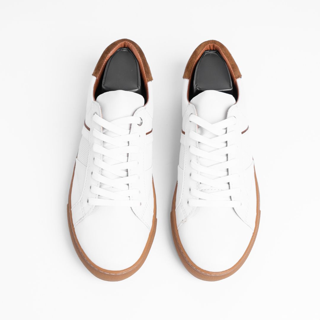 Basket Homme 004 - Cuir Blanc - ST