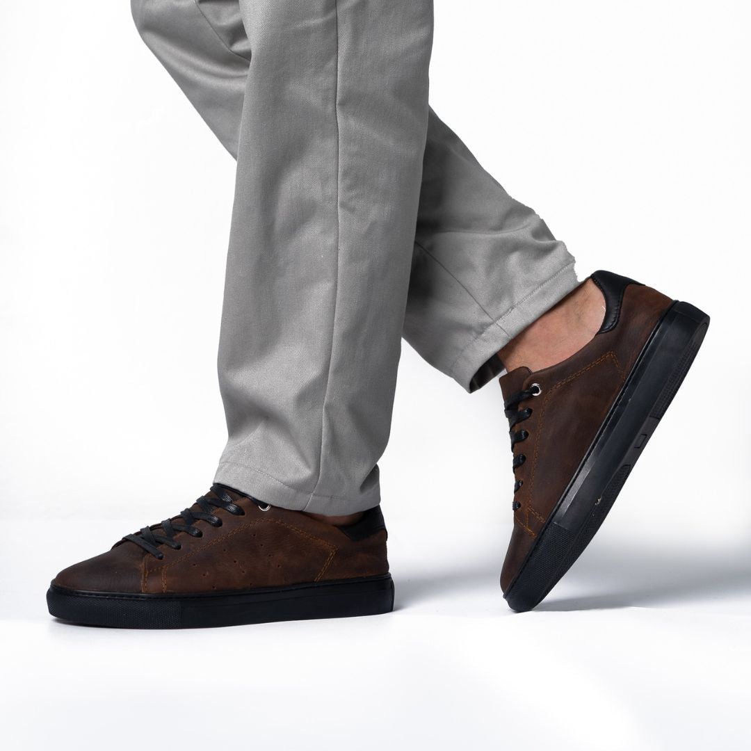 Basket Homme 006 - Cuir Marron