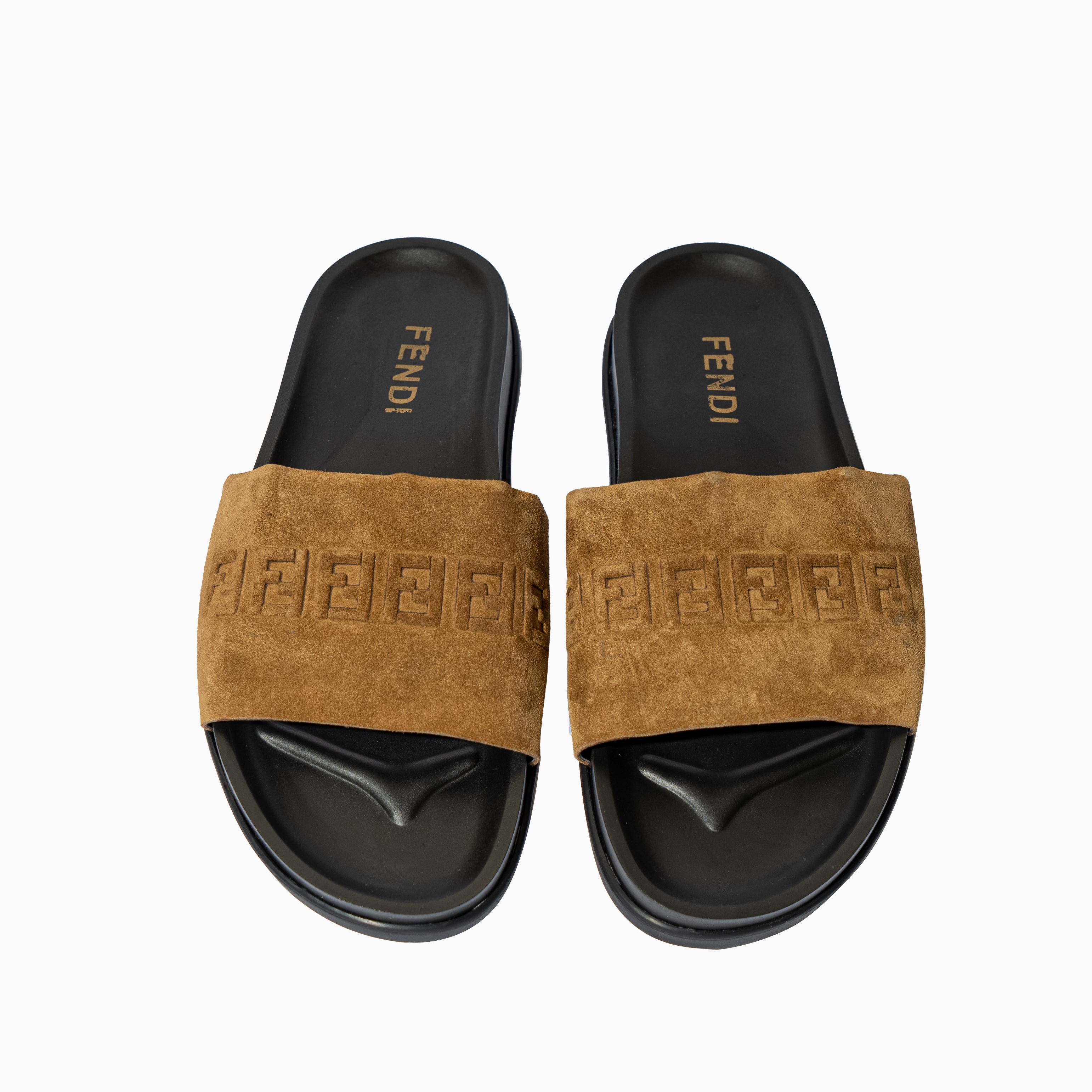 007 Sandales Homme en daim Tabac Claire