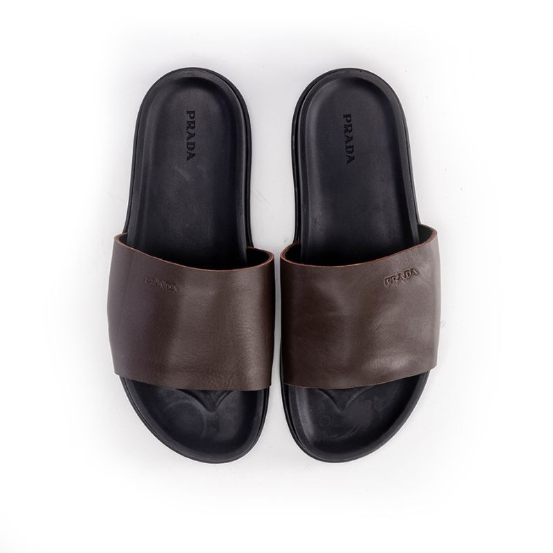 010 Sandales Homme en cuir Marron
