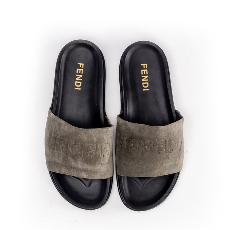 007 Sandales Homme en daim Gris