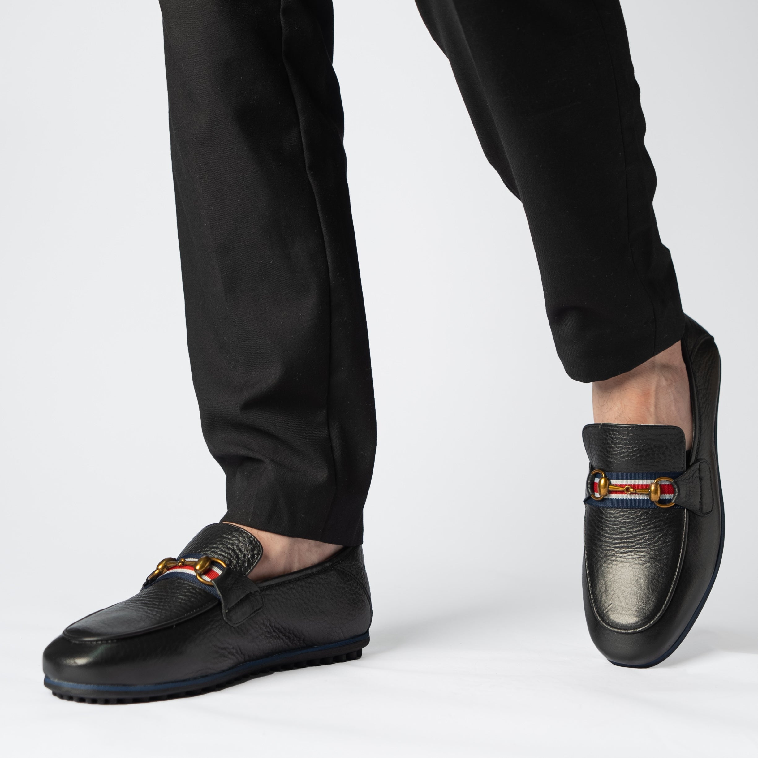 002 MOCASSINS SOUPLE EN CUIR Noir