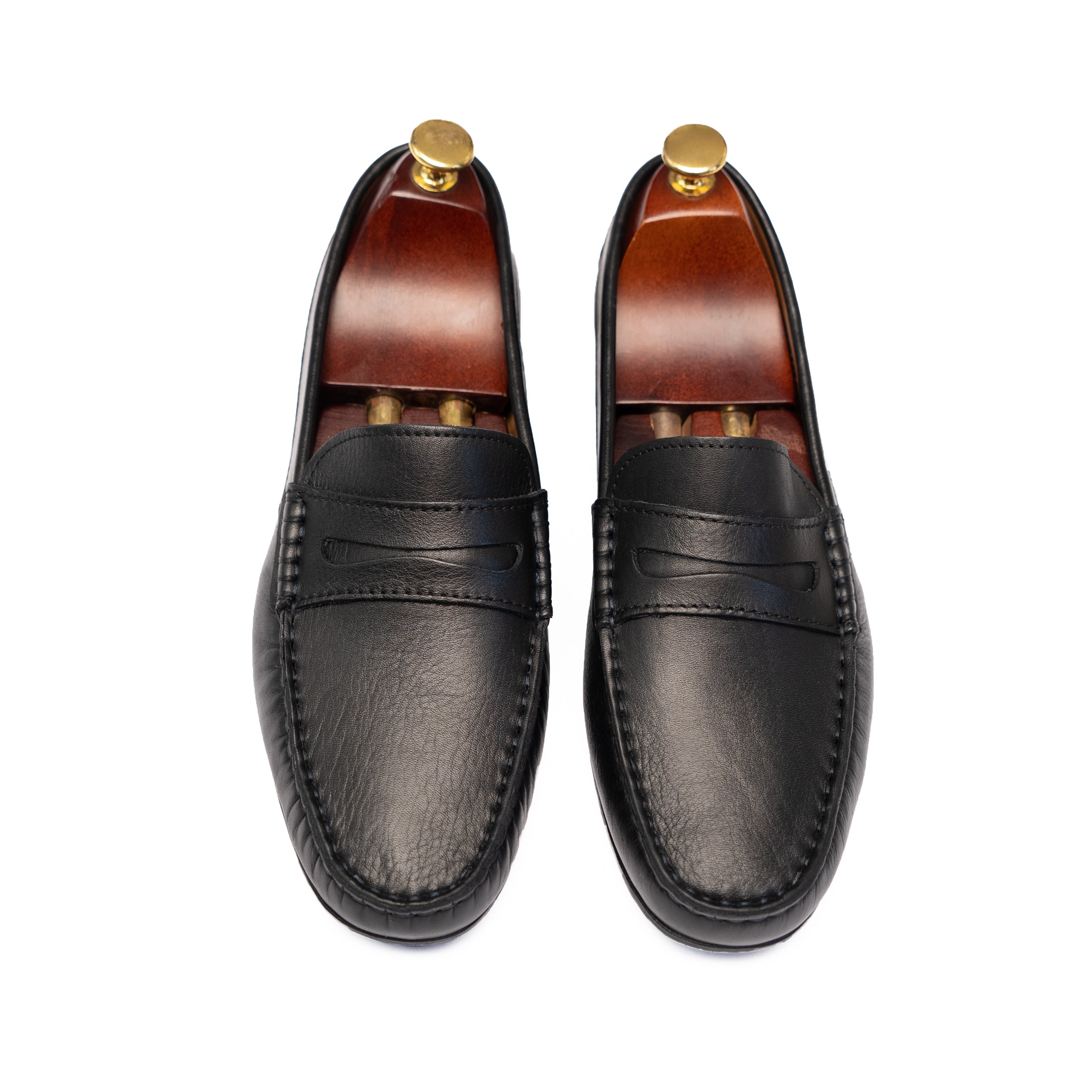 001 MOCASSINS SOUPLES EN CUIR NOIR