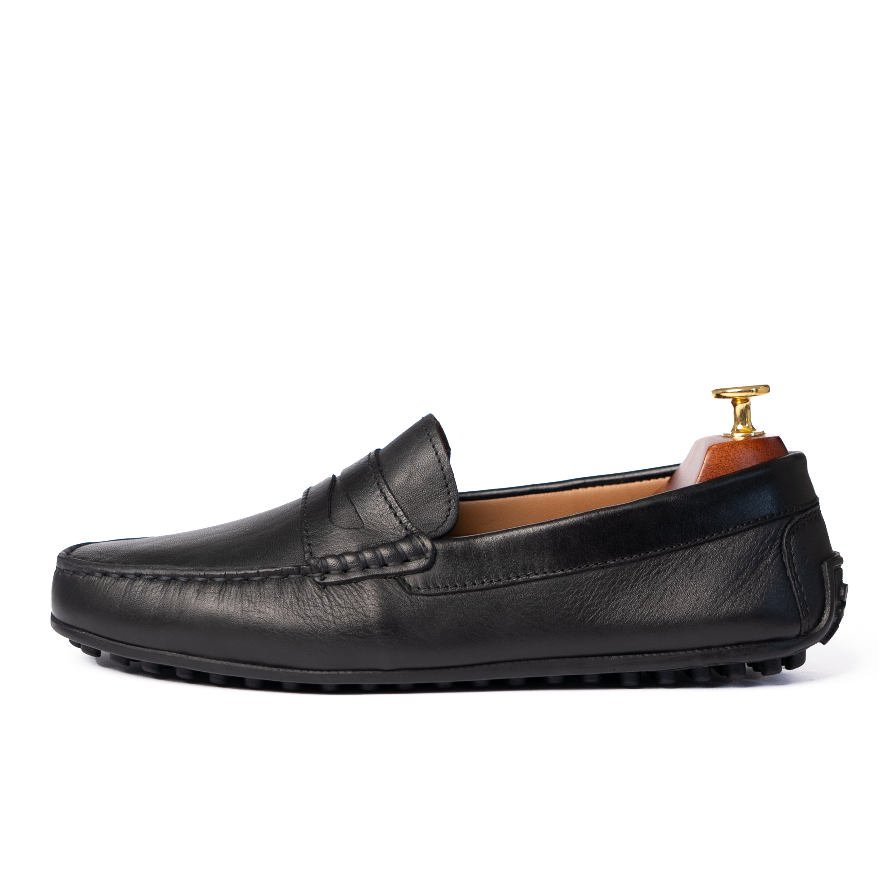 001 MOCASSINS SOUPLES EN CUIR NOIR