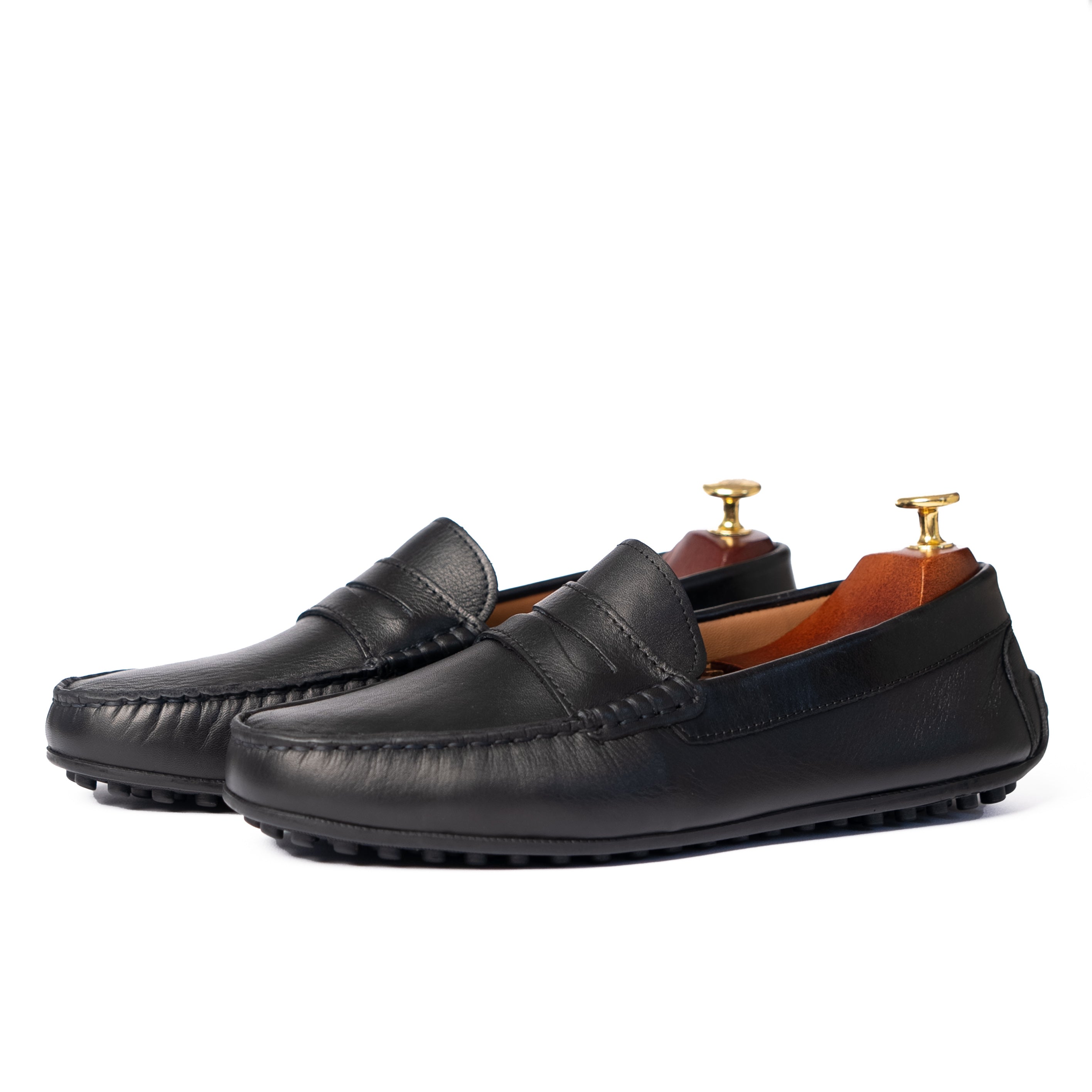 001 MOCASSINS SOUPLES EN CUIR NOIR